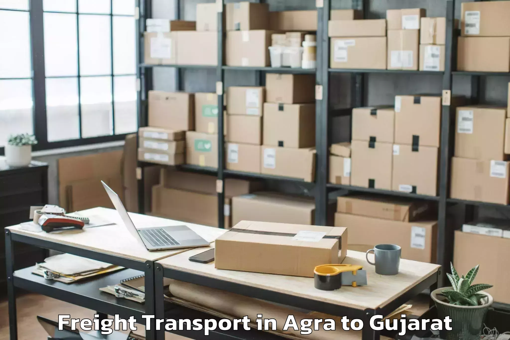 Hassle-Free Agra to Mendarda Freight Transport